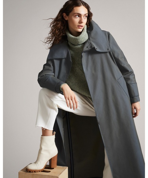 Ted Baker(テッドベーカー)の「KAYLEEH ファネルネックカラー ロングコート(その他アウター・レディース・ダークブルー・1/0/3/2)」の8枚目の写真