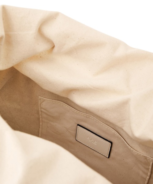 VIS(ビス)の「【ORGABITS(R)】フロントポケット水草バッグ【sustainable】(かごバッグ・レディース・ホワイト/キャメル・FREE)」の12枚目の写真