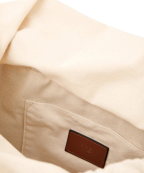 VIS(ビス)の「【ORGABITS(R)】フロントポケット水草バッグ【sustainable】(かごバッグ・レディース・ホワイト/キャメル・FREE)」の6枚目の写真