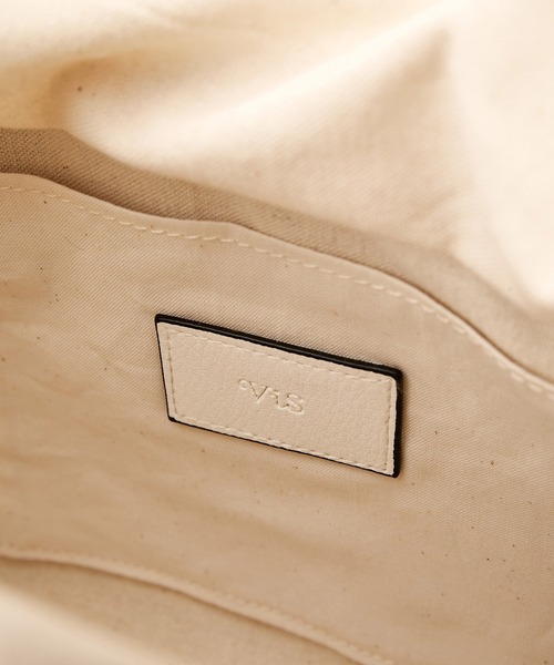 VIS(ビス)の「【ORGABITS(R)】フロントポケット水草バッグ【sustainable】(かごバッグ・レディース・ホワイト/キャメル・FREE)」の8枚目の写真