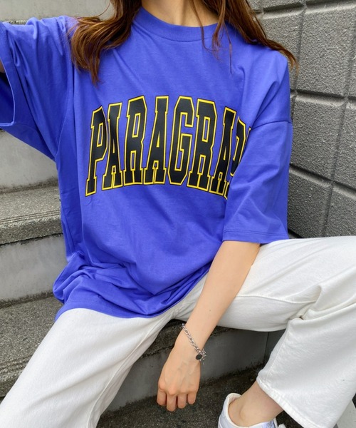 Paragraph(パラグラフ)の「PARAGRAPH(パラグラフ)/Modern Printing T-SHIRT/オーバーサイズ ロゴプリント Tシャツ(Tシャツ/カットソー・レディース・ホワイト/チャコールグレー/パープル/ブルー/ホワイト系その他・FREE)」の5枚目の写真