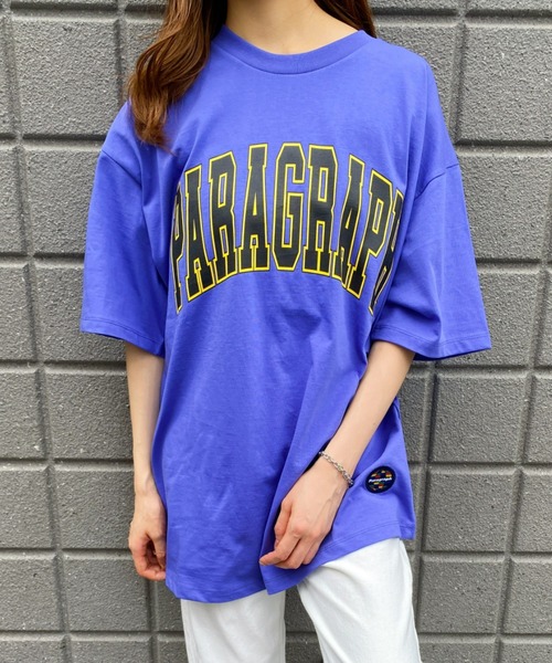 Paragraph(パラグラフ)の「PARAGRAPH(パラグラフ)/Modern Printing T-SHIRT/オーバーサイズ ロゴプリント Tシャツ(Tシャツ/カットソー・レディース・ホワイト/チャコールグレー/パープル/ブルー/ホワイト系その他・FREE)」の10枚目の写真