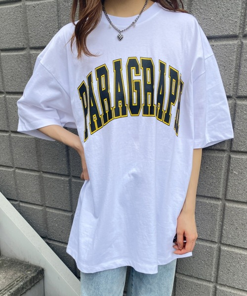 セール】PARAGRAPH(パラグラフ)/Modern Printing T-SHIRT/オーバー 
