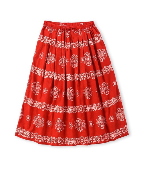 45Rインドカディブロックプリントスカート 45R（フォーティファイブアール）の「インドカディのブロックプリント
