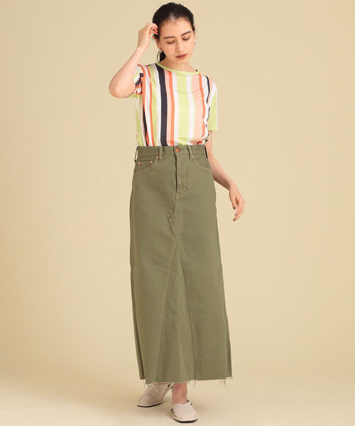 Ray BEAMS（レイビームス）の「Ray BEAMS / マルチ ストライプ Tシャツ（Tシャツ/カットソー・レディース・オレンジ/ブルー系その他2・ONE SIZE）」の7枚目の写真