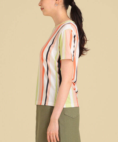 Ray BEAMS（レイビームス）の「Ray BEAMS / マルチ ストライプ Tシャツ（Tシャツ/カットソー・レディース・オレンジ/ブルー系その他2・ONE SIZE）」の17枚目の写真