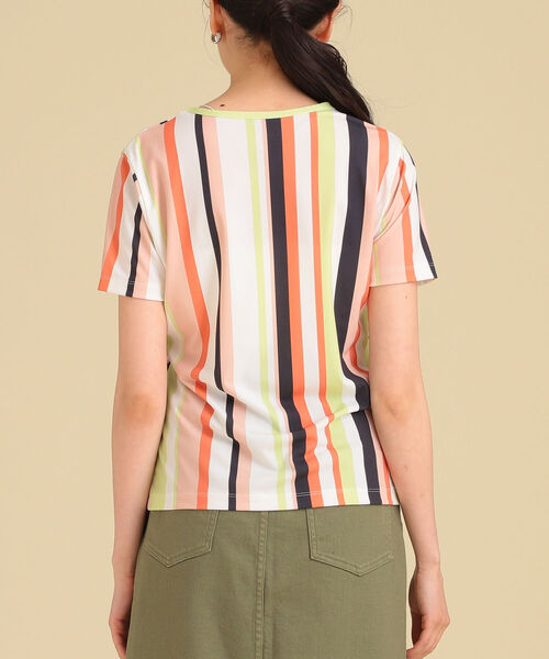 Ray BEAMS（レイビームス）の「Ray BEAMS / マルチ ストライプ Tシャツ（Tシャツ/カットソー・レディース・オレンジ/ブルー系その他2・ONE SIZE）」の18枚目の写真