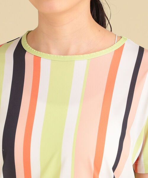 Ray BEAMS（レイビームス）の「Ray BEAMS / マルチ ストライプ Tシャツ（Tシャツ/カットソー・レディース・オレンジ/ブルー系その他2・ONE SIZE）」の19枚目の写真