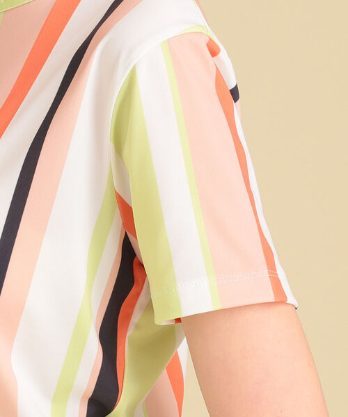 Ray BEAMS（レイビームス）の「Ray BEAMS / マルチ ストライプ Tシャツ（Tシャツ/カットソー・レディース・オレンジ/ブルー系その他2・ONE SIZE）」の20枚目の写真