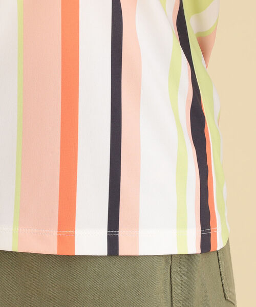 Ray BEAMS（レイビームス）の「Ray BEAMS / マルチ ストライプ Tシャツ（Tシャツ/カットソー・レディース・オレンジ/ブルー系その他2・ONE SIZE）」の21枚目の写真