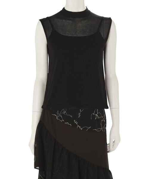 MERCURYDUO（マーキュリーデュオ）の「インナーキャミ付シアーニット（ニット/セーター・レディース・ブラック/ベージュ/アイボリー・FREE）」の19枚目の写真