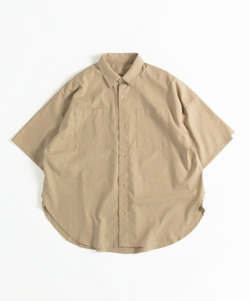 MUHET(ミュエータ)の「【セットアップ可能】コットンリネンシャツ(シャツ/ブラウス・レディース・ブラック/ベージュ/カーキ・SMALL/MEDIUM/X-LARGE)」の4枚目の写真