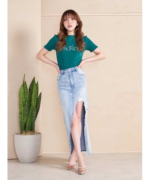 Darich(ダーリッチ)の「and HONEY Tシャツ(Tシャツ/カットソー・レディース・ホワイト/ブラック/ピンク/グリーン・FREE)」の13枚目の写真