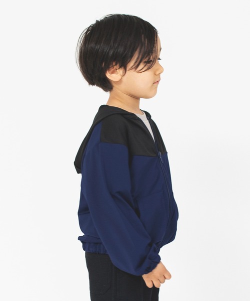 BRANSHES（ブランシェス）の「【UVカット・吸水速乾】サマージャケット（パーカー・キッズ・オフホワイト/ネイビー・150/130/120/100/110/140）」の18枚目の写真