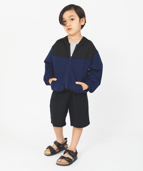 BRANSHES（ブランシェス）の「【UVカット・吸水速乾】サマージャケット（パーカー・キッズ・オフホワイト/ネイビー・150/130/120/100/110/140）」の12枚目の写真