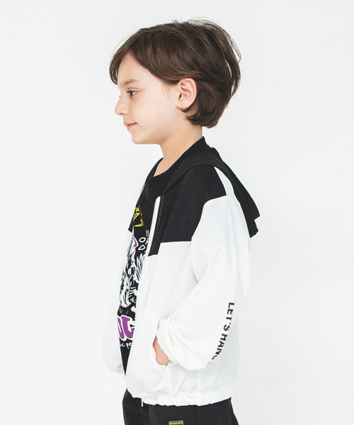 BRANSHES（ブランシェス）の「【UVカット・吸水速乾】サマージャケット（パーカー・キッズ・オフホワイト/ネイビー・150/130/120/100/110/140）」の9枚目の写真