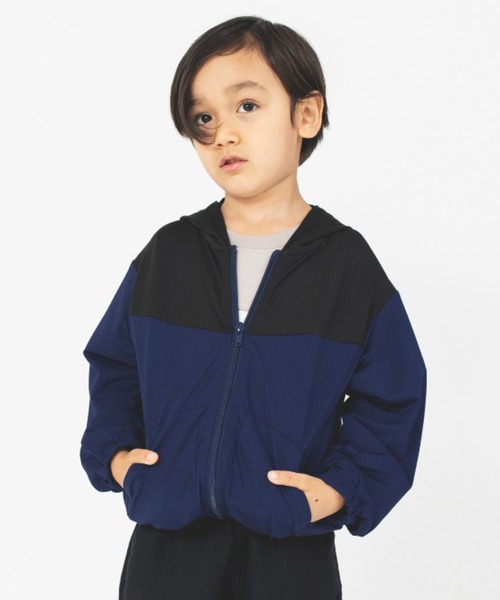 BRANSHES（ブランシェス）の「【UVカット・吸水速乾】サマージャケット（パーカー・キッズ・オフホワイト/ネイビー・150/130/120/100/110/140）」の16枚目の写真