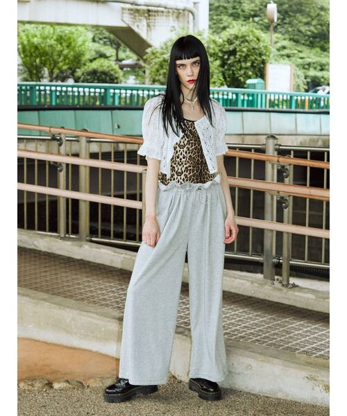 jouetie(ジュエティ)の「ウエストシャーリングパンツ(その他パンツ・レディース・グレー/ブラック/ボルドー・MEDIUM)」の7枚目の写真