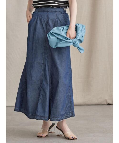 AMERICAN HOLIC（アメリカンホリック）の「デニムフレアースカート（デニムスカート・レディース・インディゴブルー・S/M/L）」の14枚目の写真