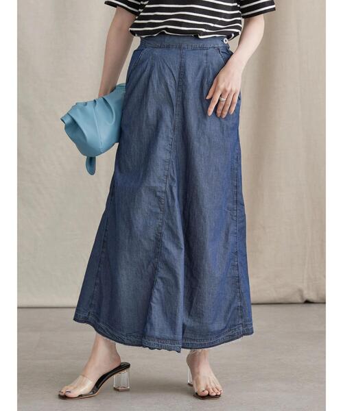 AMERICAN HOLIC（アメリカンホリック）の「デニムフレアースカート（デニムスカート・レディース・インディゴブルー・S/M/L）」の16枚目の写真