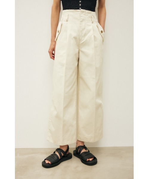 M_（エムアンダーバー）の「【M_】OGC HW TUCK パンツ（デニムパンツ・レディース・アイボリー/ブラック・2/1）」の4枚目の写真