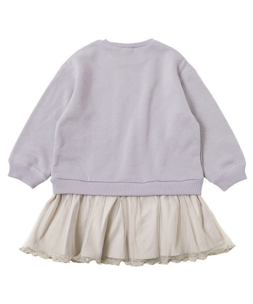 devirock（デビロック）の「裏起毛 裾チュールワンピース（ワンピース・キッズ・アイボリー/パープル系その他/その他3/その他4/その他5/パープル系/スミクロ/ライトグレー・80ｃｍ/90cm/100cm/110cm/120cm/130cm/140cm）」の20枚目の写真