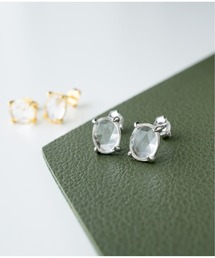 Meach. | 【Meach.】シルバー925レトロストーンピアス(クリスタル・オニキス他)(ピアス(両耳用))