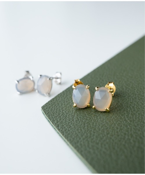 Meach.（ミーチ）の「【Meach.】シルバー925レトロストーンピアス（クリスタル・オニキス他）（ピアス（両耳用）・レディース・A/B/C/D/E/F/G/H/I/J/L/K/M/O/N/P・FREE）」の5枚目の写真