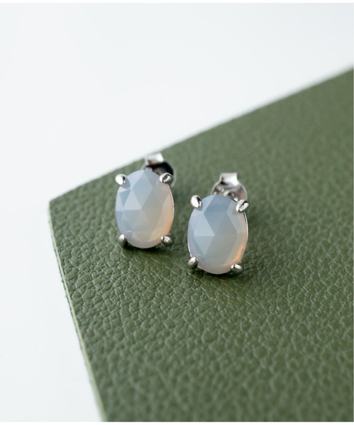 Meach.（ミーチ）の「【Meach.】シルバー925レトロストーンピアス（クリスタル・オニキス他）（ピアス（両耳用）・レディース・A/B/C/D/E/F/G/H/I/J/L/K/M/O/N/P・FREE）」の6枚目の写真