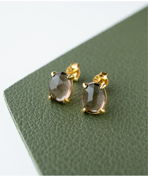 Meach.（ミーチ）の「【Meach.】シルバー925レトロストーンピアス（クリスタル・オニキス他）（ピアス（両耳用）・レディース・A/B/C/D/E/F/G/H/I/J/L/K/M/O/N/P・FREE）」の7枚目の写真