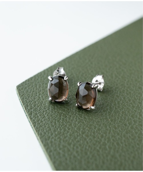 Meach.（ミーチ）の「【Meach.】シルバー925レトロストーンピアス（クリスタル・オニキス他）（ピアス（両耳用）・レディース・A/B/C/D/E/F/G/H/I/J/L/K/M/O/N/P・FREE）」の8枚目の写真