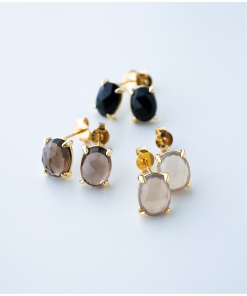 Meach.（ミーチ）の「【Meach.】シルバー925レトロストーンピアス（クリスタル・オニキス他）（ピアス（両耳用）・レディース・A/B/C/D/E/F/G/H/I/J/L/K/M/O/N/P・FREE）」の22枚目の写真