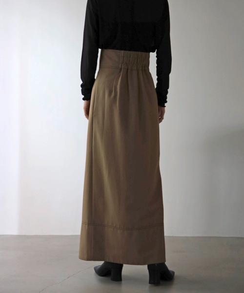 UNFIELD（アンフィールド）の「【UNFIELD】配色ステッチTRスリットスカート（スカート・レディース・ブラック/ベージュ・FREE）」の18枚目の写真