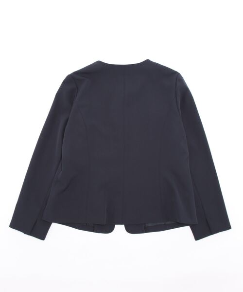 fleur by mint breeze(フルールバイミントブリーズ)の「【M~5L 大きいサイズ】ダブルクロス ノーカラー ジャケット(ノーカラージャケット・レディース・ネイビー/キャメル・LL/M/5L/4L/L/3L)」の19枚目の写真