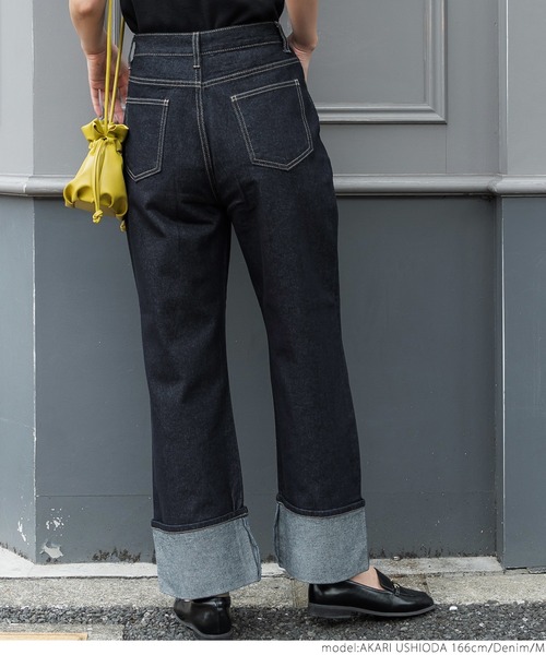 coca（coca）（コカ）の「ロールアップデニム（デニムパンツ・レディース・ブルー・S/M/L）」の5枚目の写真