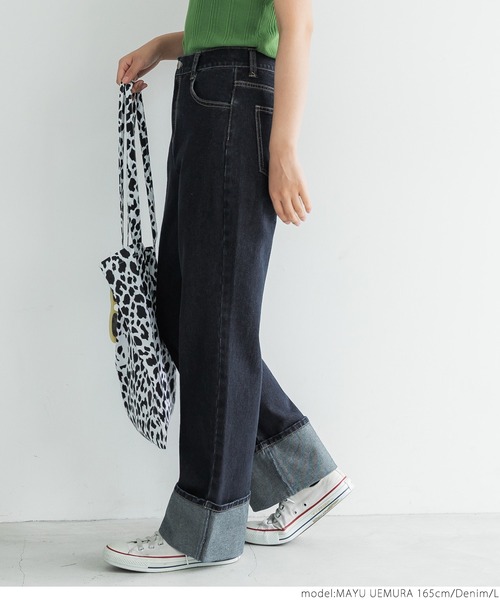 coca（coca）（コカ）の「ロールアップデニム（デニムパンツ・レディース・ブルー・S/M/L）」の8枚目の写真