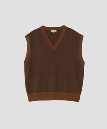 マーガレットハウエル　ベスト　ニット　カシミヤ　ウール　レッド　ノースリーブ MARGARET HOWELL（マーガレットハウエル）の「MERINO CASHMERE