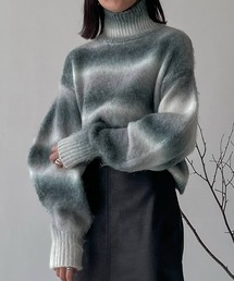 hellam（へラム）の「ランタンスリーブ グラデーションニット（ニット/セーター）」