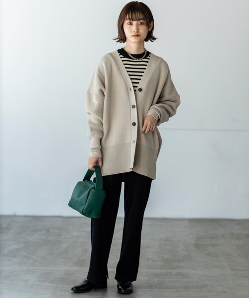 THE SHOP TK （ザ ショップ ティーケー ）の「◆リブカラーボーダーニット（ニット/セーター・レディース・ブラック系2/ブラウン系3/ピンク系・11/12/13）」の4枚目の写真