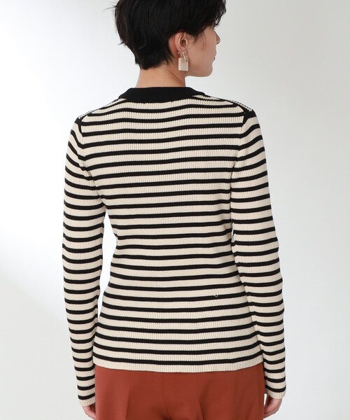 THE SHOP TK （ザ ショップ ティーケー ）の「◆リブカラーボーダーニット（ニット/セーター・レディース・ブラック系2/ブラウン系3/ピンク系・11/12/13）」の17枚目の写真