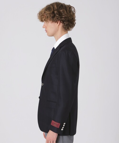 ブラックレーベルクレストブリッジのシャドーチェック柄テーラードジャケット　黒 BLACK LABEL CRESTBRIDGE（ブラックレーベル・クレストブリッジ