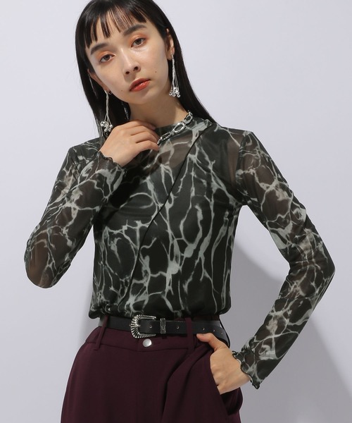 HARE(ハレ)の「2WAYガラシアーカットソー(HARE)(Tシャツ/カットソー・レディース・ブラック/ブルー・FREE)」の9枚目の写真