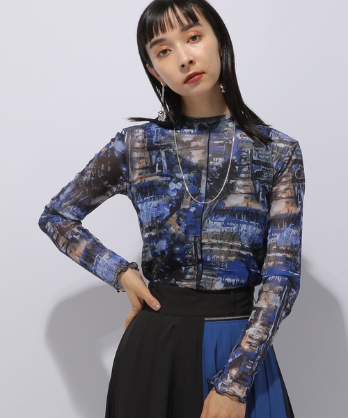 HARE(ハレ)の「2WAYガラシアーカットソー(HARE)(Tシャツ/カットソー・レディース・ブラック/ブルー・FREE)」の10枚目の写真