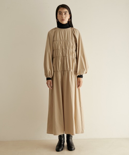 SALON adam et rope'（サロン アダム エ ロペ）の「【WEB限定】[セットアイテム]レイヤードベストセットワンピース（ワンピース・レディース・ブラック/ベージュ・FREE）」の18枚目の写真