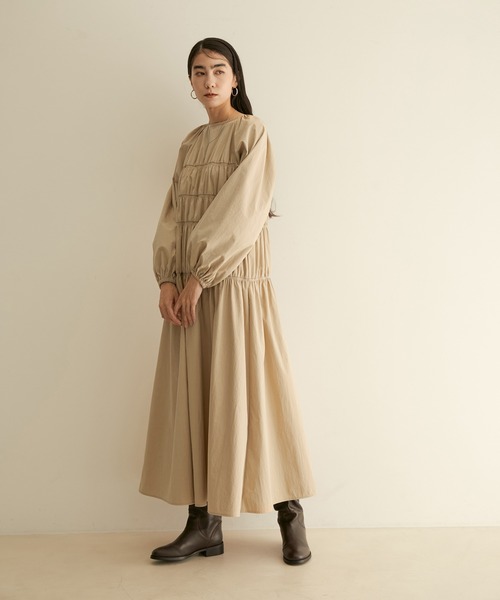 SALON adam et rope'（サロン アダム エ ロペ）の「【WEB限定】[セットアイテム]レイヤードベストセットワンピース（ワンピース・レディース・ブラック/ベージュ・FREE）」の22枚目の写真