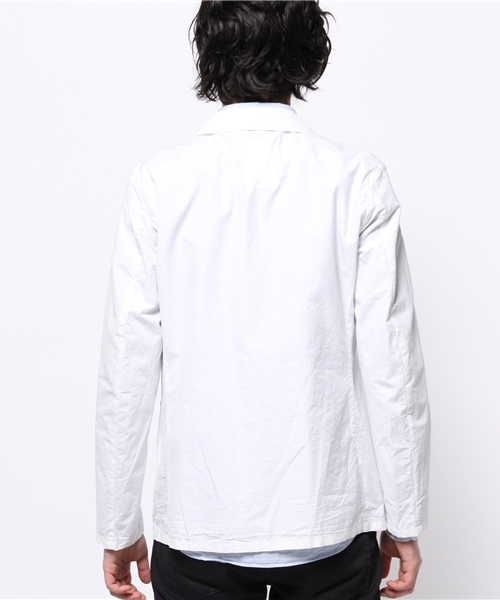 EDIFICE（エディフィス）の「◇タイプライターシャンブレーシャツカバーオール（カバーオール・メンズ・ホワイト/ネイビー・44/46/48/50）」の5枚目の写真