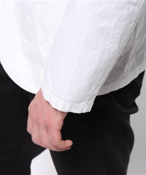 EDIFICE（エディフィス）の「◇タイプライターシャンブレーシャツカバーオール（カバーオール・メンズ・ホワイト/ネイビー・44/46/48/50）」の8枚目の写真