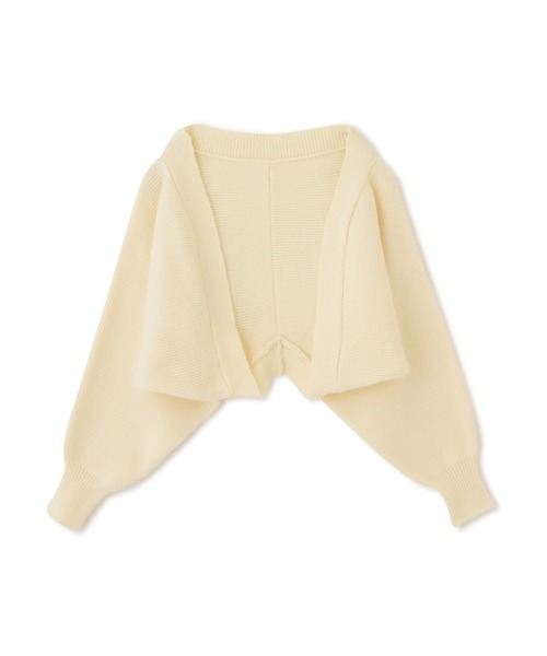 FREE'S MART（フリーズマート）の「◆ボレロニットカーディガン（ニット/セーター・レディース・ホワイト/ブラック/ピンク/グレー/パープル・FREE）」の2枚目の写真