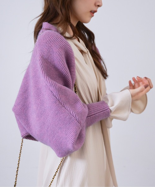 FREE'S MART（フリーズマート）の「◆ボレロニットカーディガン（ニット/セーター・レディース・ホワイト/ブラック/ピンク/グレー/パープル・FREE）」の6枚目の写真