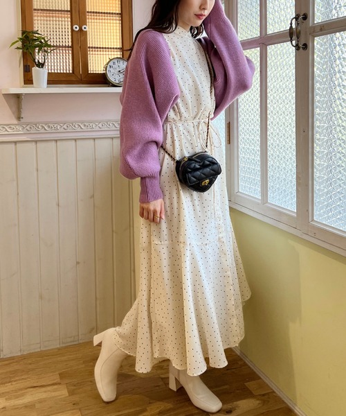 FREE'S MART（フリーズマート）の「◆ボレロニットカーディガン（ニット/セーター・レディース・ホワイト/ブラック/ピンク/グレー/パープル・FREE）」の8枚目の写真